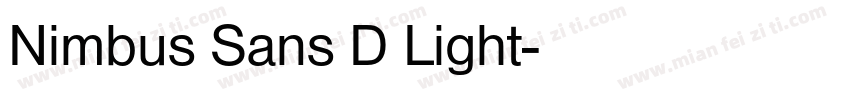 Nimbus Sans D Light字体转换